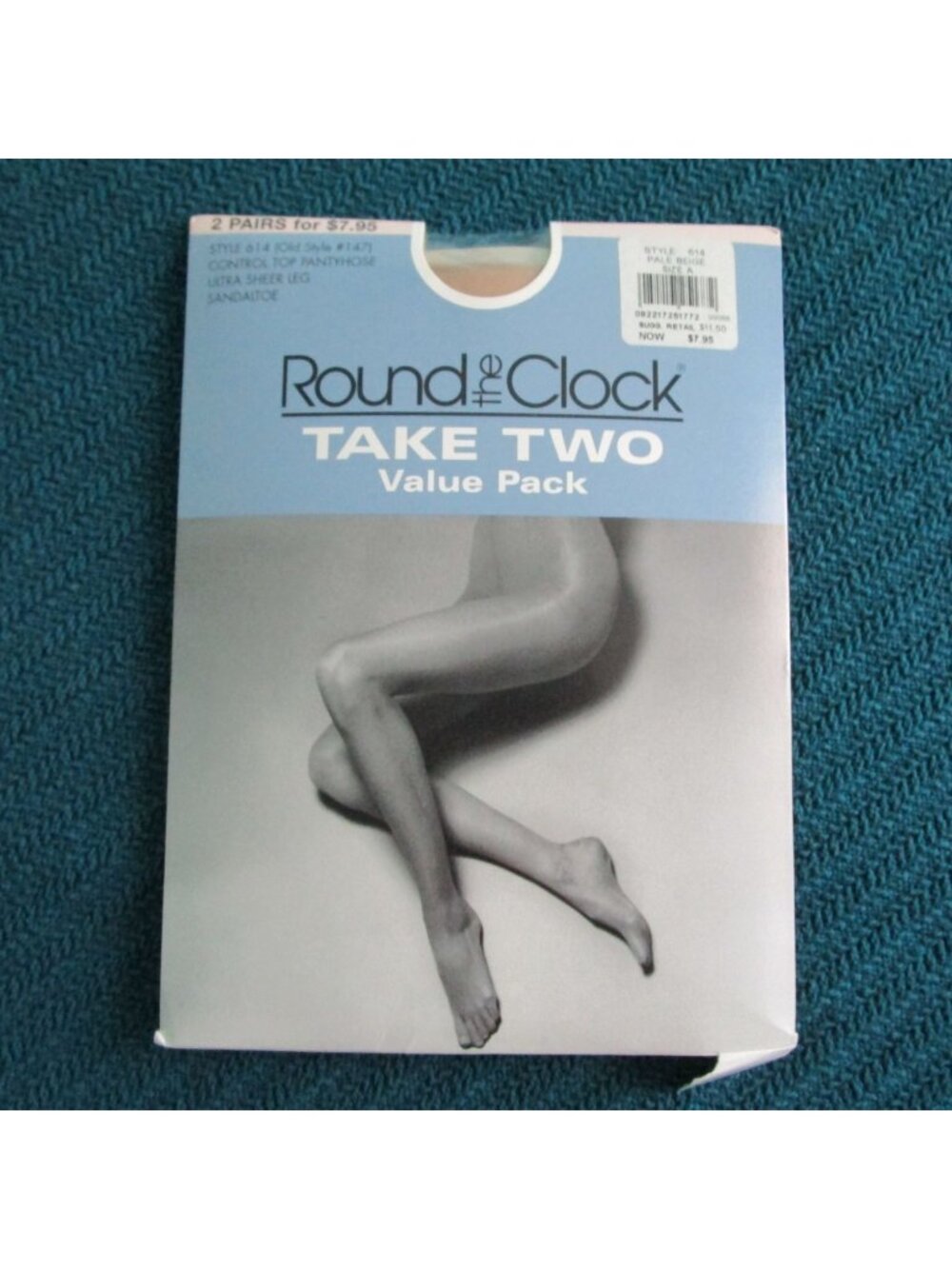 Round The Clock Take Two Pantyhose Value Pack Size A Control Top Ultra Sheer San